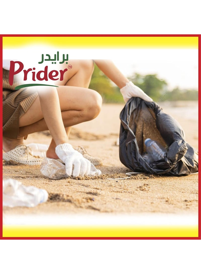 Prider, 50 Gallons Pack of 3, Black, 60 Garbage Bags, Size 75x103 cm, Trash Bags, Bin Liner, Waste Bags for Indoor and Outdoor Purposes - Image 4